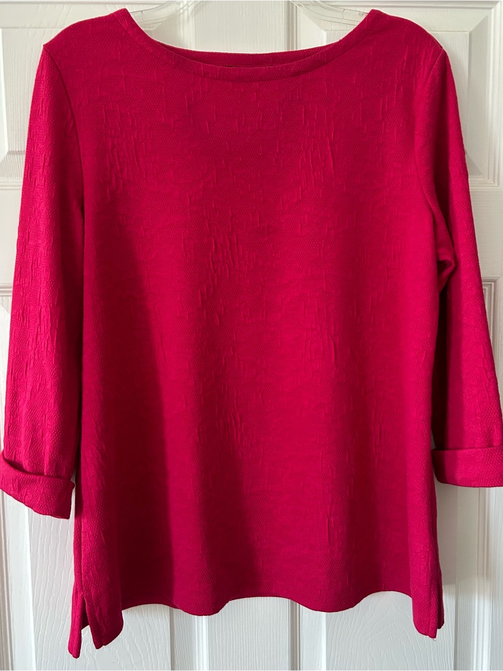croft & barrow Fuchsia Boatneck Knit Tunic